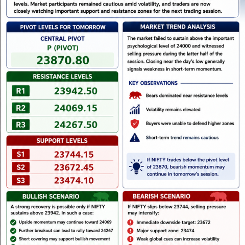NIFTY 50 Tomorrow Market Prediction – 12 May 2026 | Support & Resistance Levels
